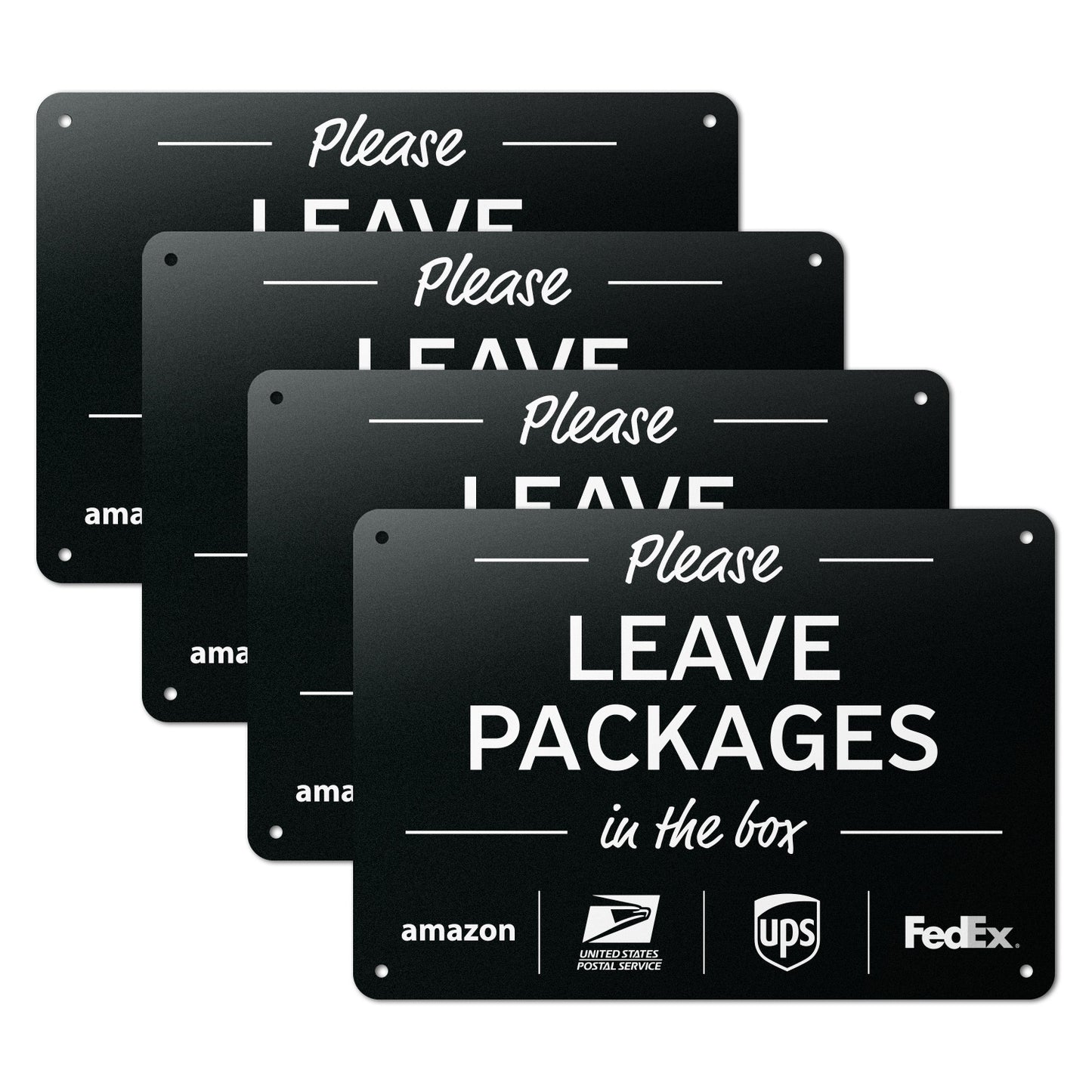 10 x 7in Delivery Sign: Please Leave Packages In The Box