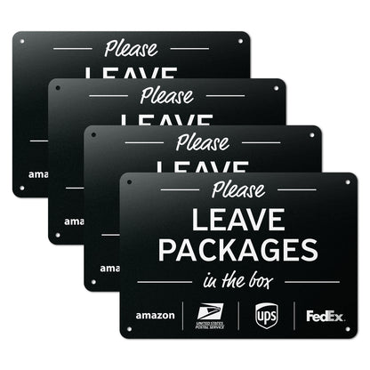 10 x 7in Delivery Sign: Please Leave Packages In The Box
