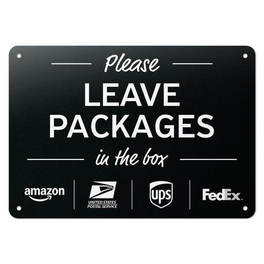 10 x 7in Delivery Sign: Please Leave Packages In The Box
