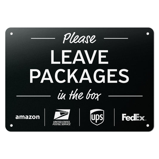 10 x 7in Delivery Sign: Please Leave Packages In The Box