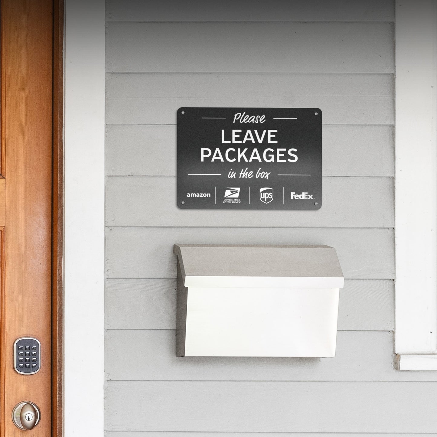10 x 7in Delivery Sign: Please Leave Packages In The Box