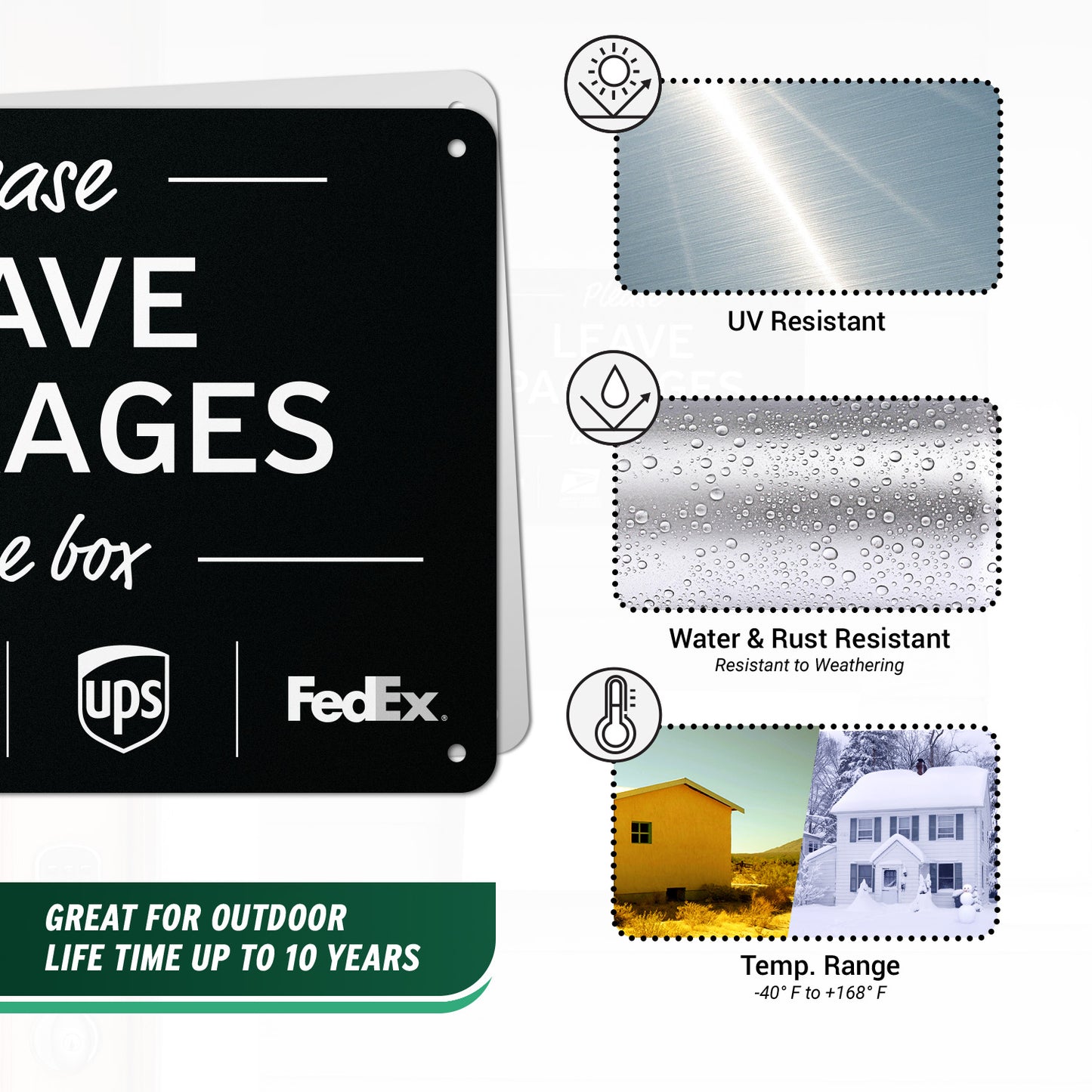 10 x 7in Delivery Sign: Please Leave Packages In The Box