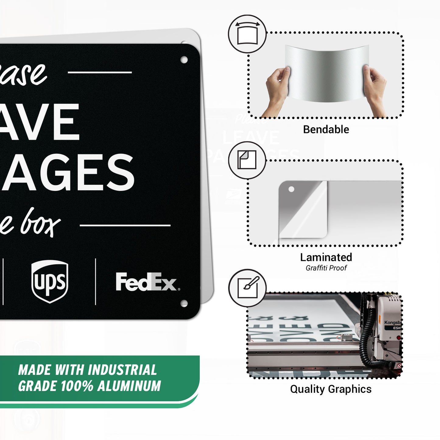 10 x 7in Delivery Sign: Please Leave Packages In The Box