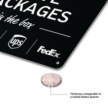 10 x 7in Delivery Sign: Please Leave Packages In The Box