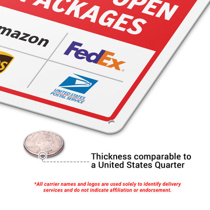 7 x 10in Deliveries Sign: Please Leave Packages Outside of Gate