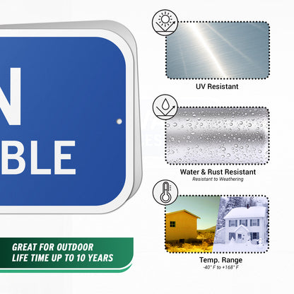 12 x 6in Parking Sign: Van Accessible ADA Compliant Aluminum Reflective