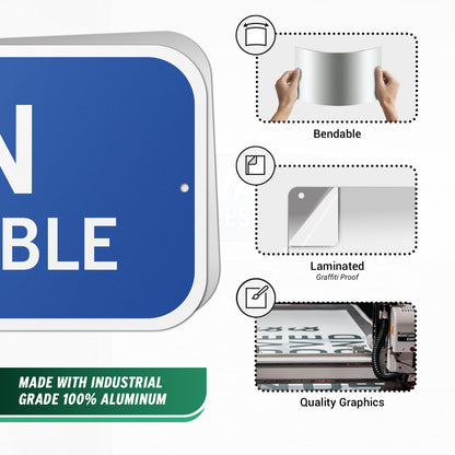 12 x 6in Parking Sign: Van Accessible ADA Compliant Aluminum Reflective