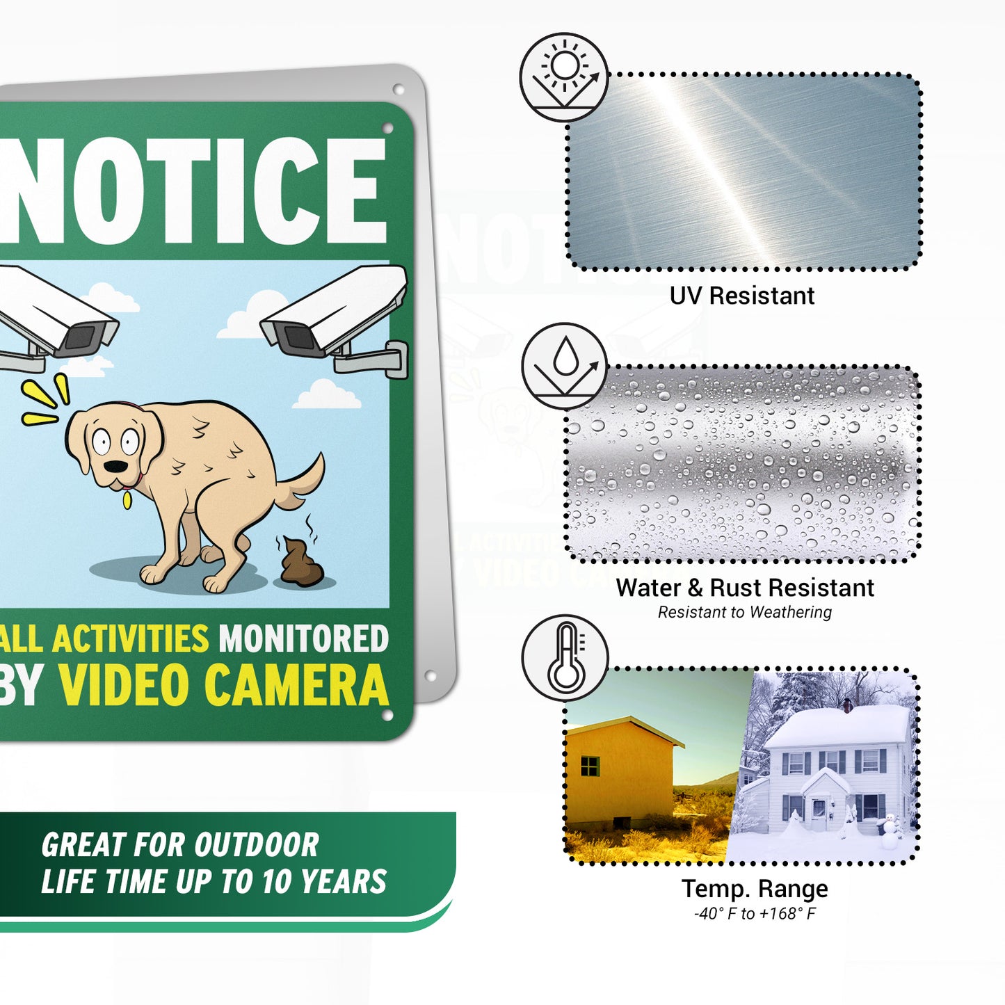 7 x 10in Notice Aluminum Sign: Video Camera Surveillance (All Activities)