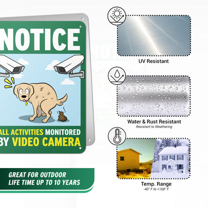 7 x 10in Notice Aluminum Sign: Video Camera Surveillance (All Activities)