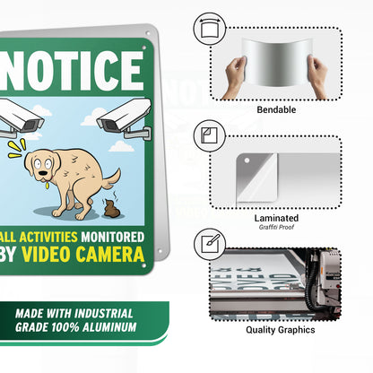 7 x 10in Notice Aluminum Sign: Video Camera Surveillance (All Activities)