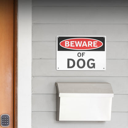10 x 7in Aluminum Yard Sign: Beware Of Dog