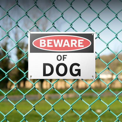 10 x 7in Aluminum Yard Sign: Beware Of Dog