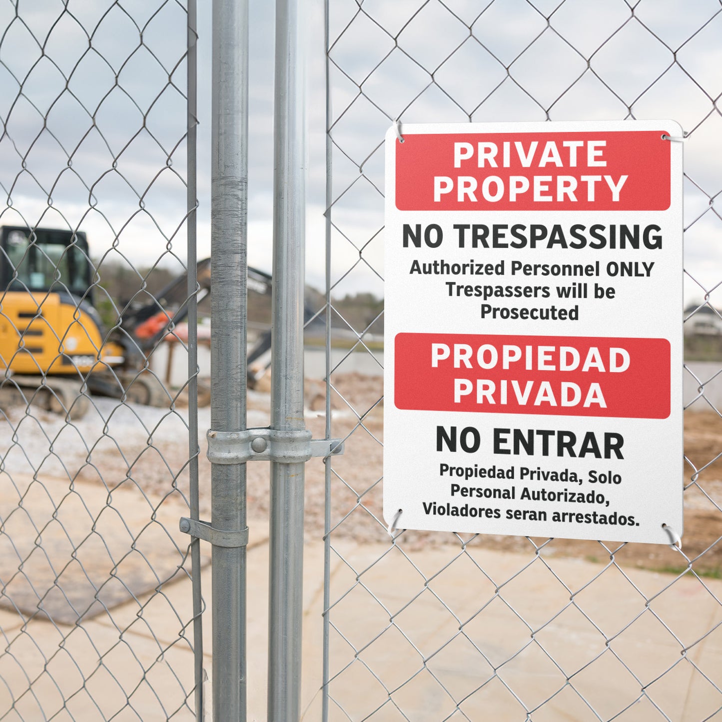 10 x 14in Private Property No Trespassing Aluminum Sign
