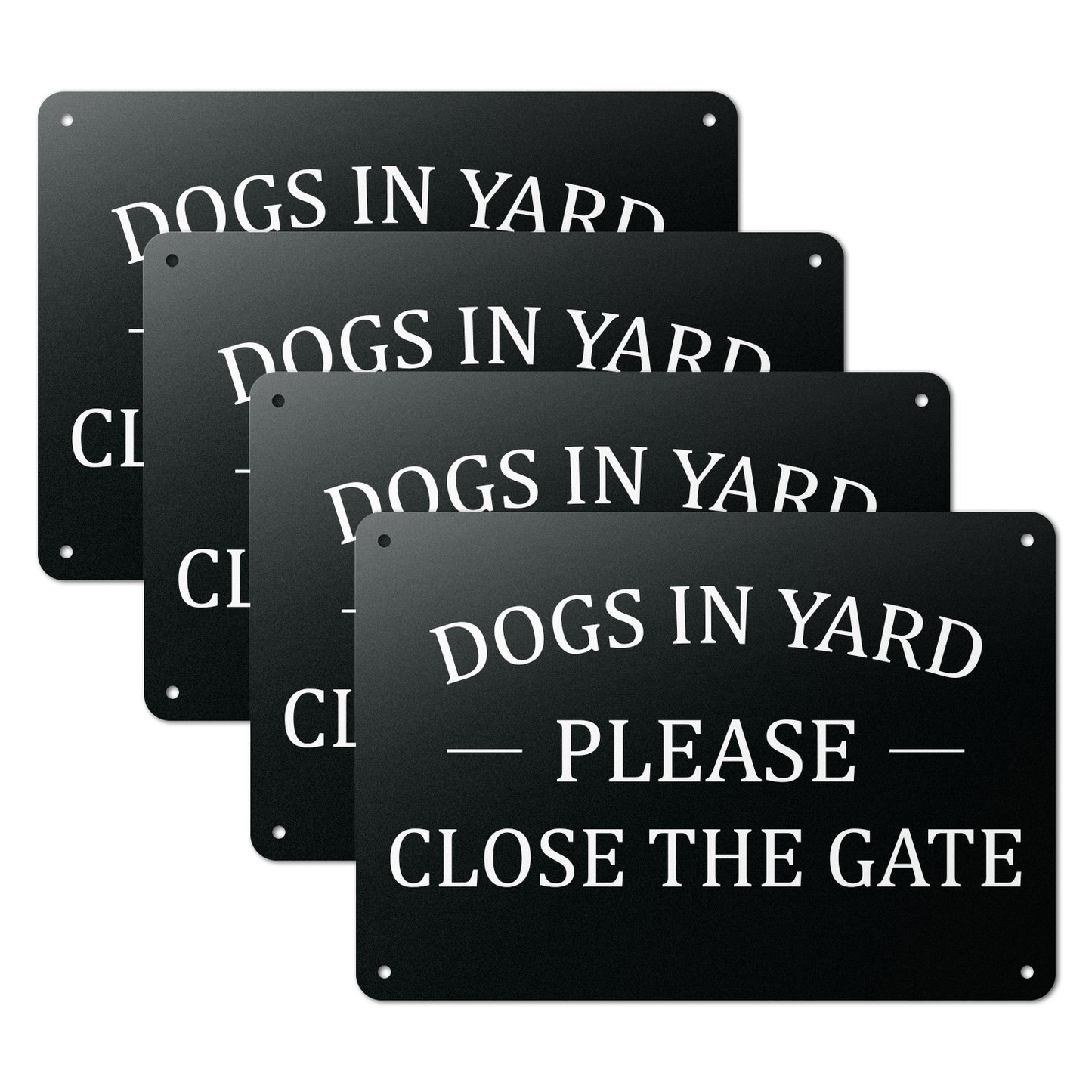 10 x 7in Dogs In Yard Sign: Please Close The Gate