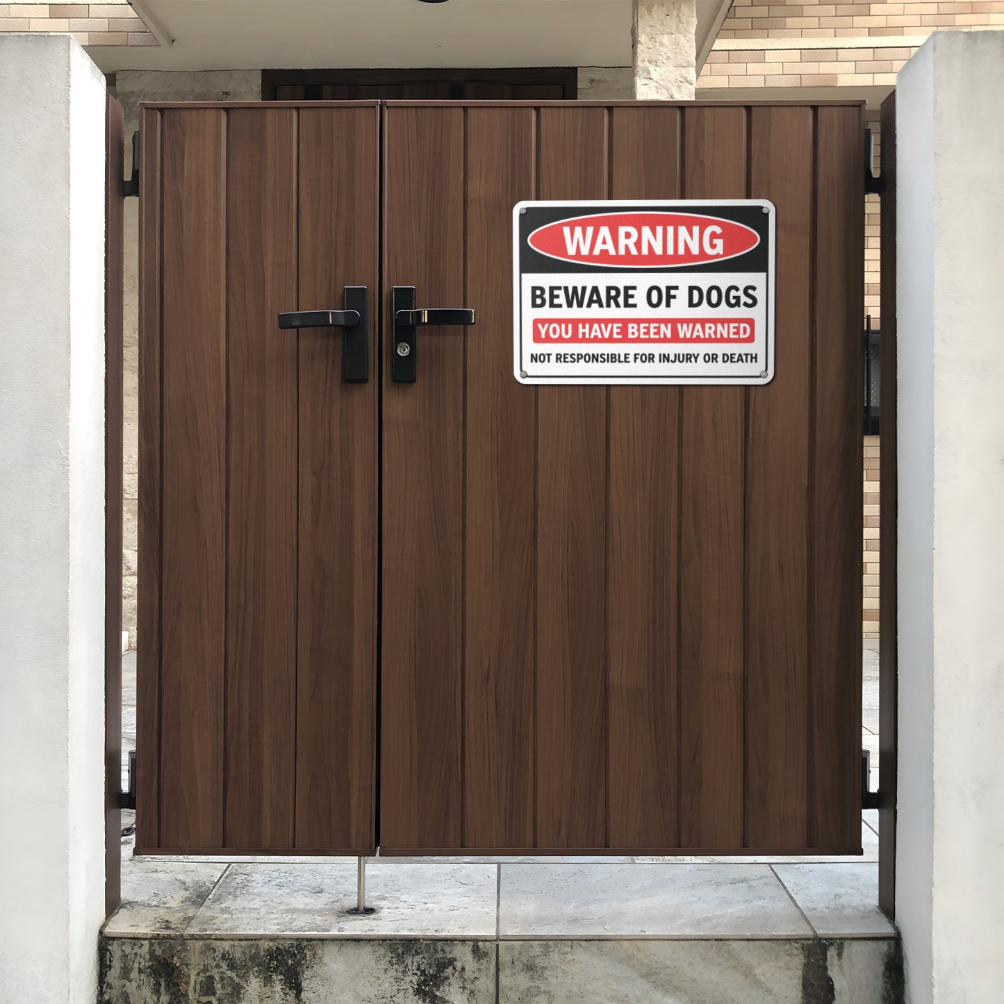 10 x 7in Yard Sign: Warning Beware of Dogs You Have Been Warned