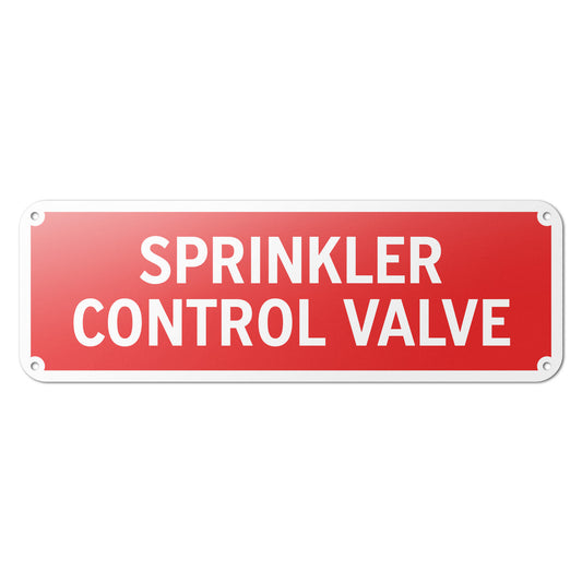6 x 2in Safety Sign: Sprinkler Control Valve