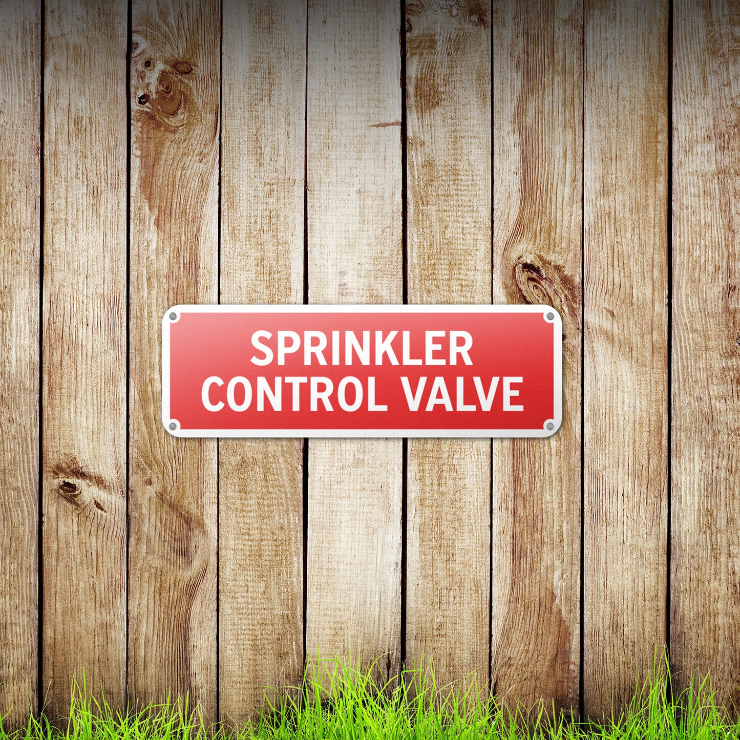 6 x 2in Safety Sign: Sprinkler Control Valve