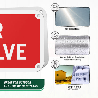 6 x 2in Safety Sign: Sprinkler Control Valve