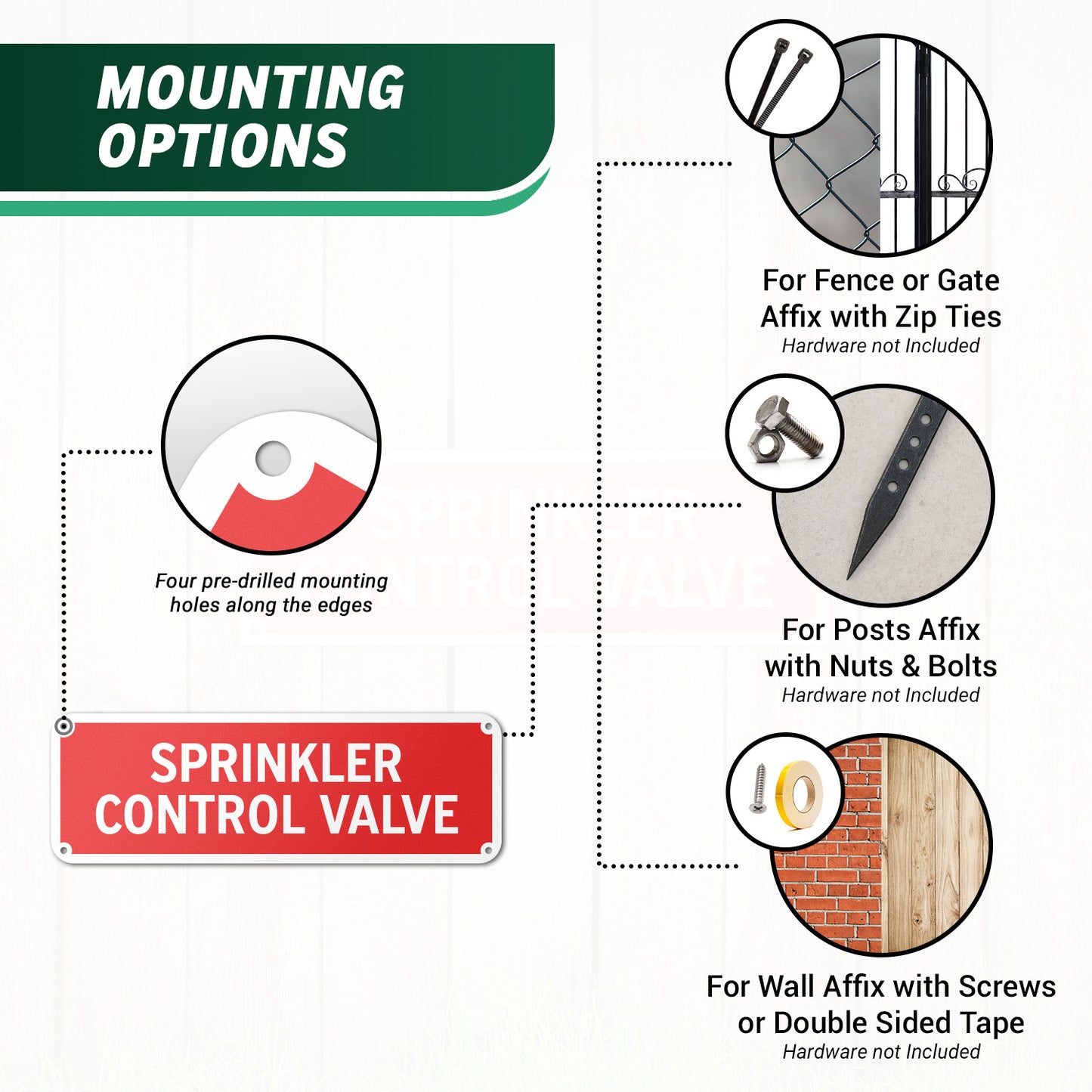 6 x 2in Safety Sign: Sprinkler Control Valve