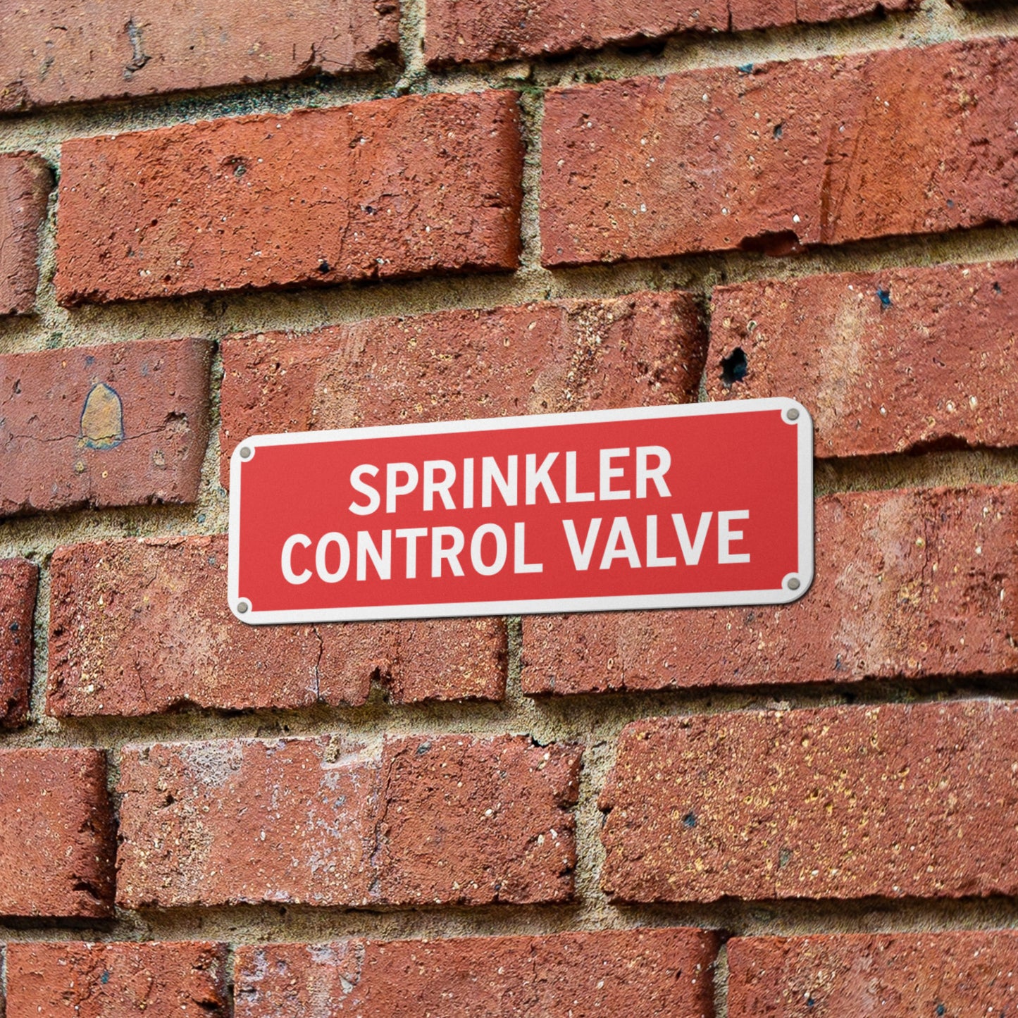 6 x 2in Safety Sign: Sprinkler Control Valve
