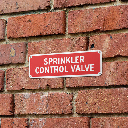 6 x 2in Safety Sign: Sprinkler Control Valve