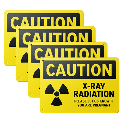 10 x 7in Safety Sign: Caution X-Ray Radiation