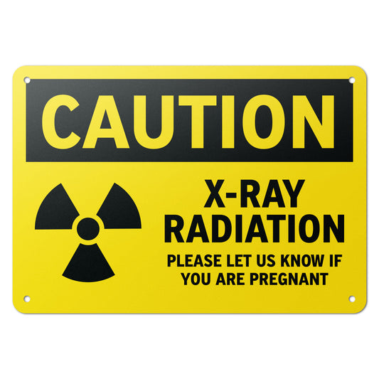 10 x 7in Safety Sign: Caution X-Ray Radiation