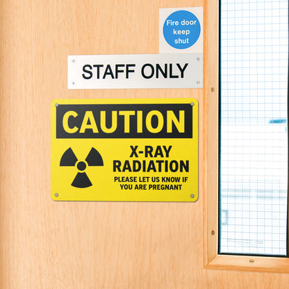 10 x 7in Safety Sign: Caution X-Ray Radiation