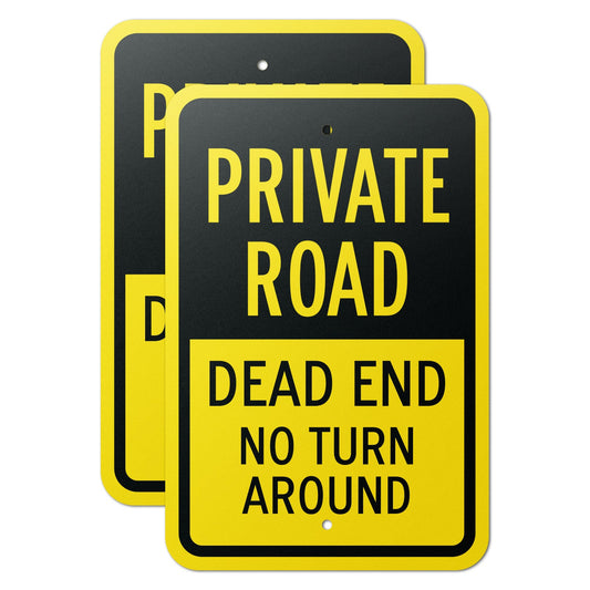 12 x 18in Road Sign: Private Road Warning