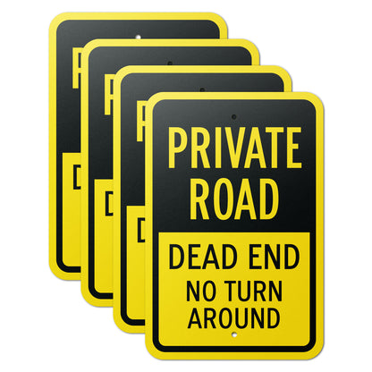 12 x 18in Road Sign: Private Road Warning
