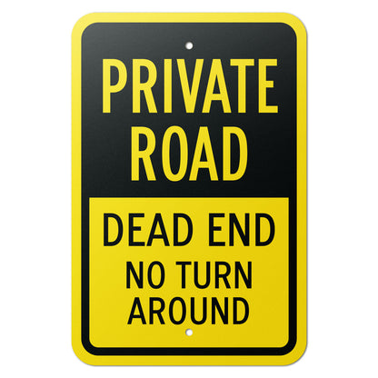 12 x 18in Road Sign: Private Road Warning
