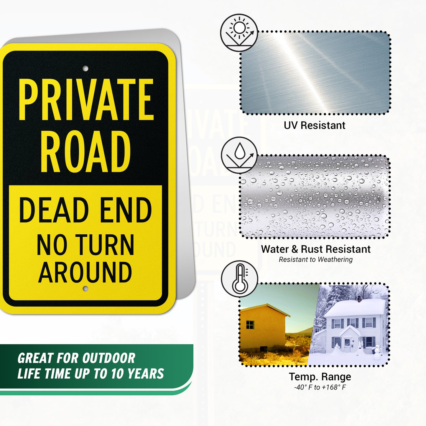 12 x 18in Road Sign: Private Road Warning