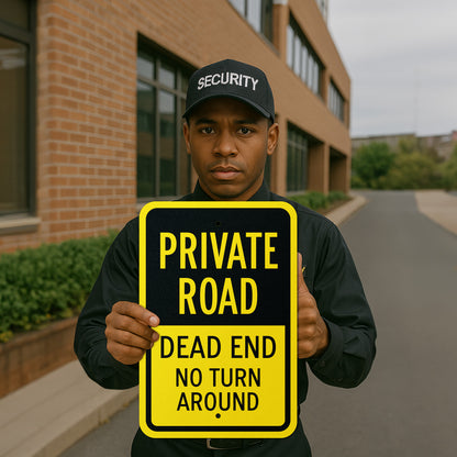 12 x 18in Road Sign: Private Road Warning