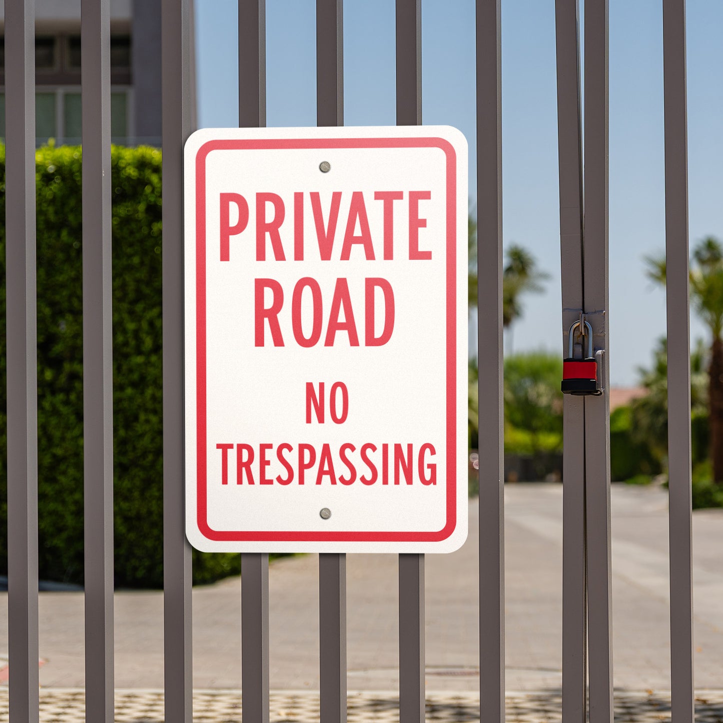 12 x 18in Road Sign: Private Road No Trespassing