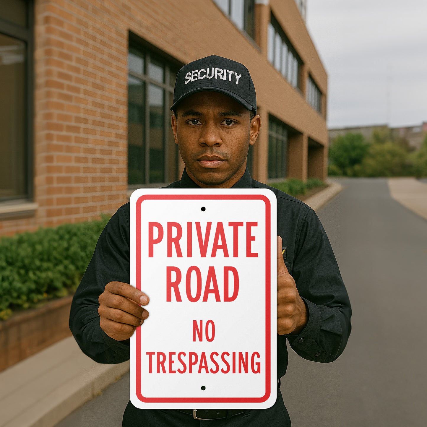 12 x 18in Road Sign: Private Road No Trespassing