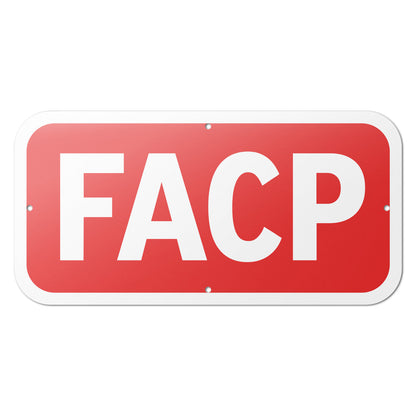 12 x 6in Fire Safety Sign: FACP Fire Alarm Control Panel