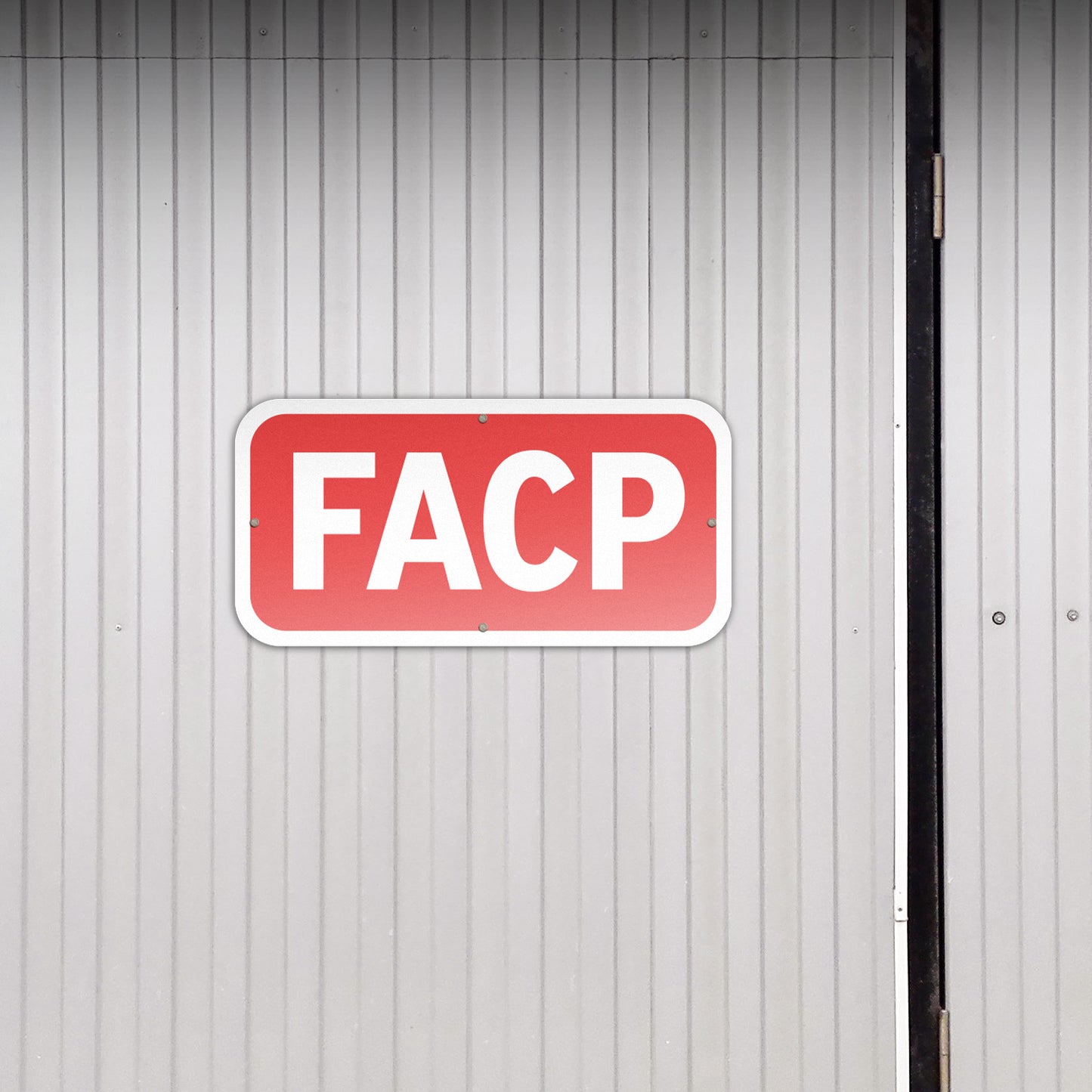 12 x 6in Fire Safety Sign: FACP Fire Alarm Control Panel
