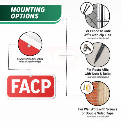 12 x 6in Fire Safety Sign: FACP Fire Alarm Control Panel