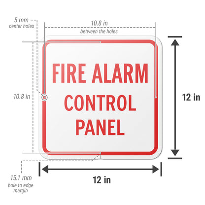 12 x 12in Fire Safety Sign: FACP Fire Alarm Control Panel