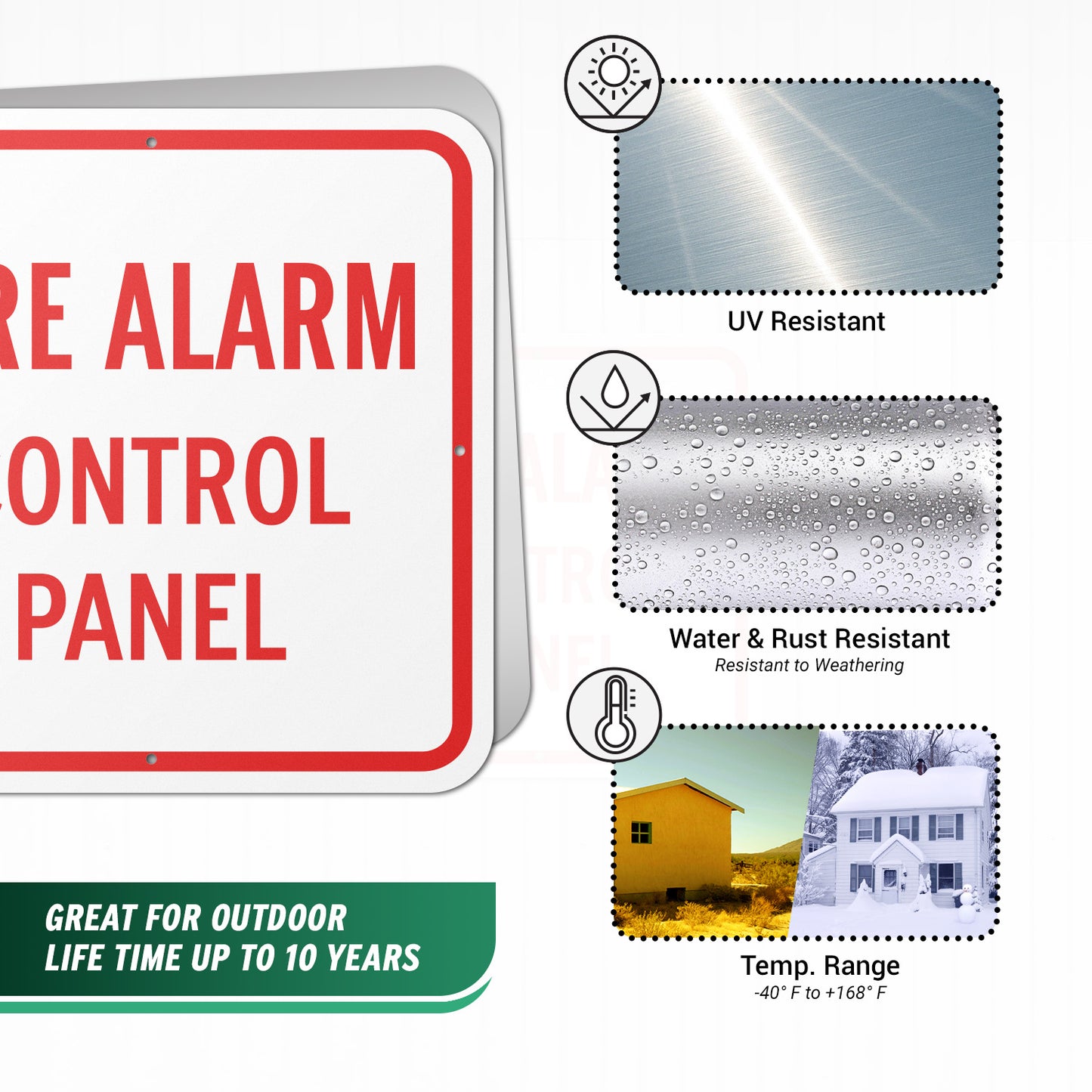 12 x 12in Fire Safety Sign: FACP Fire Alarm Control Panel