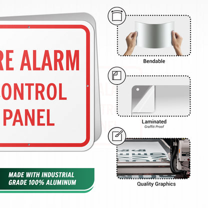 12 x 12in Fire Safety Sign: FACP Fire Alarm Control Panel