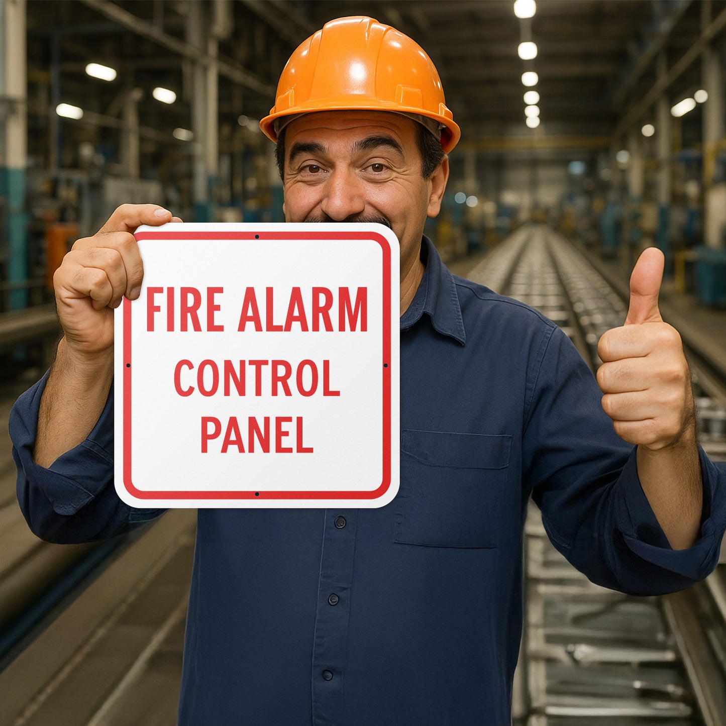 12 x 12in Fire Safety Sign: FACP Fire Alarm Control Panel