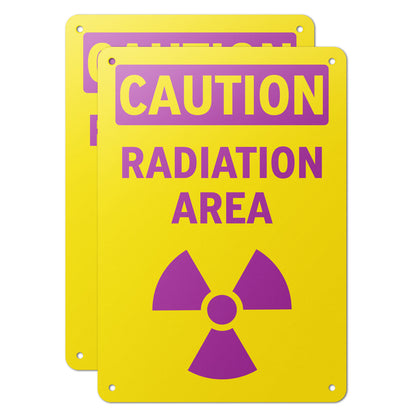 7 x 10in Safety Sign: Caution Radiation Area OSHA Style