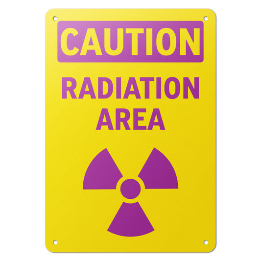 7 x 10in Safety Sign: Caution Radiation Area OSHA Style