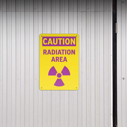 7 x 10in Safety Sign: Caution Radiation Area OSHA Style