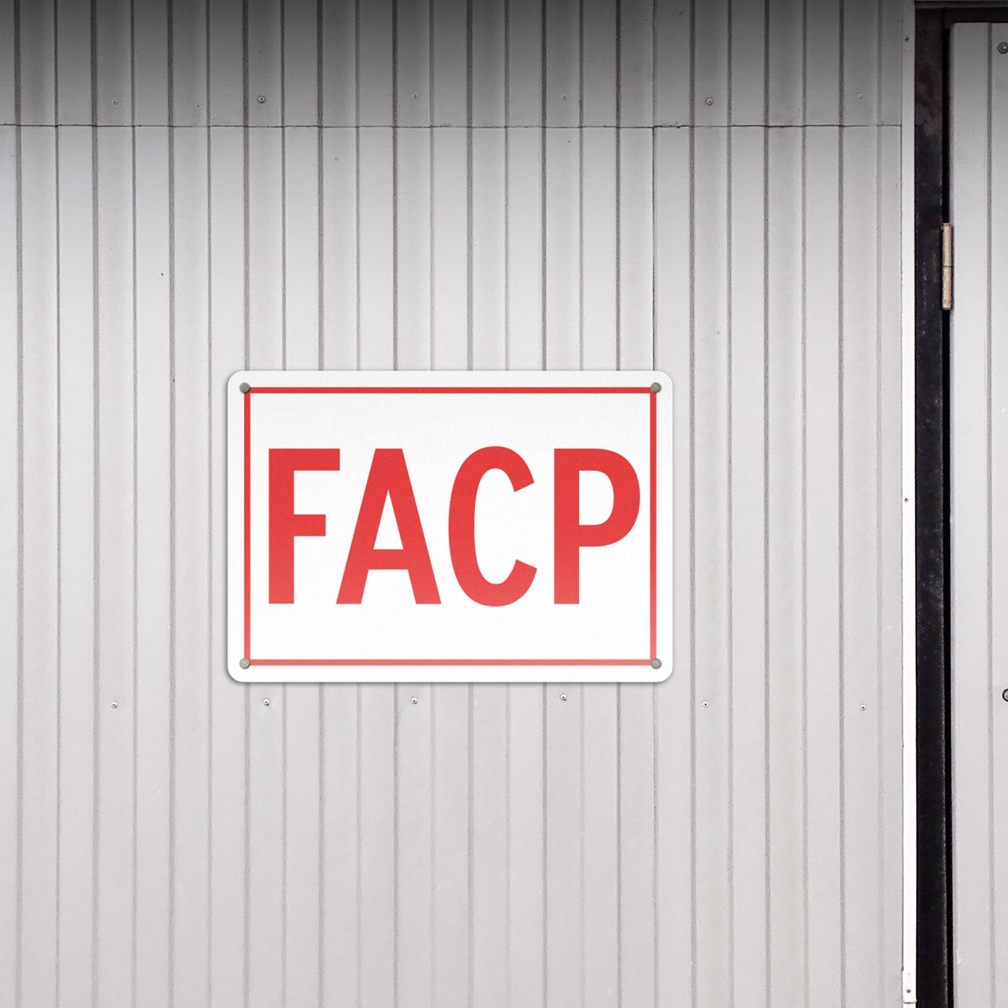 10 x 7in Fire Safety Sign: FACP Panel Marker