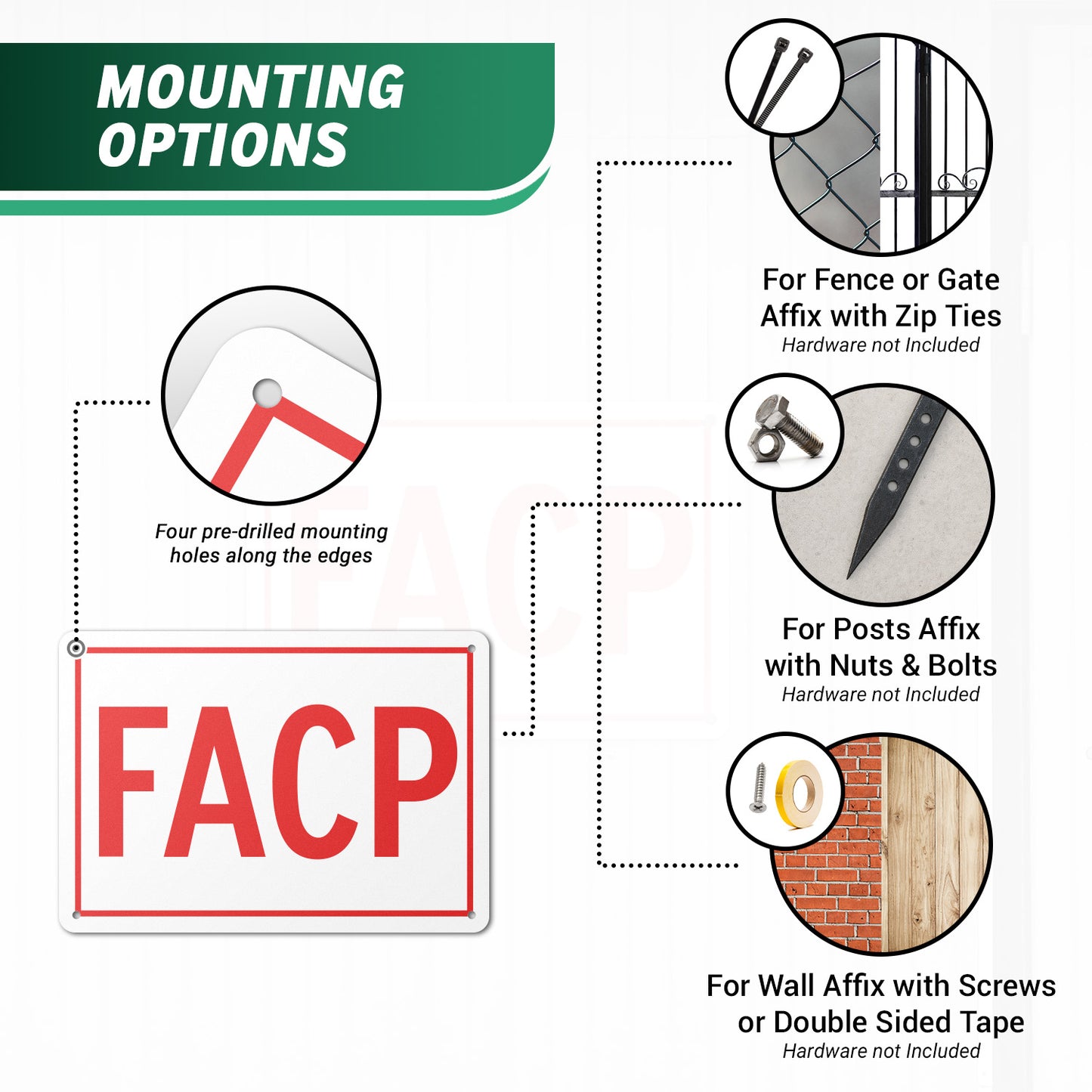 10 x 7in Fire Safety Sign: FACP Panel Marker