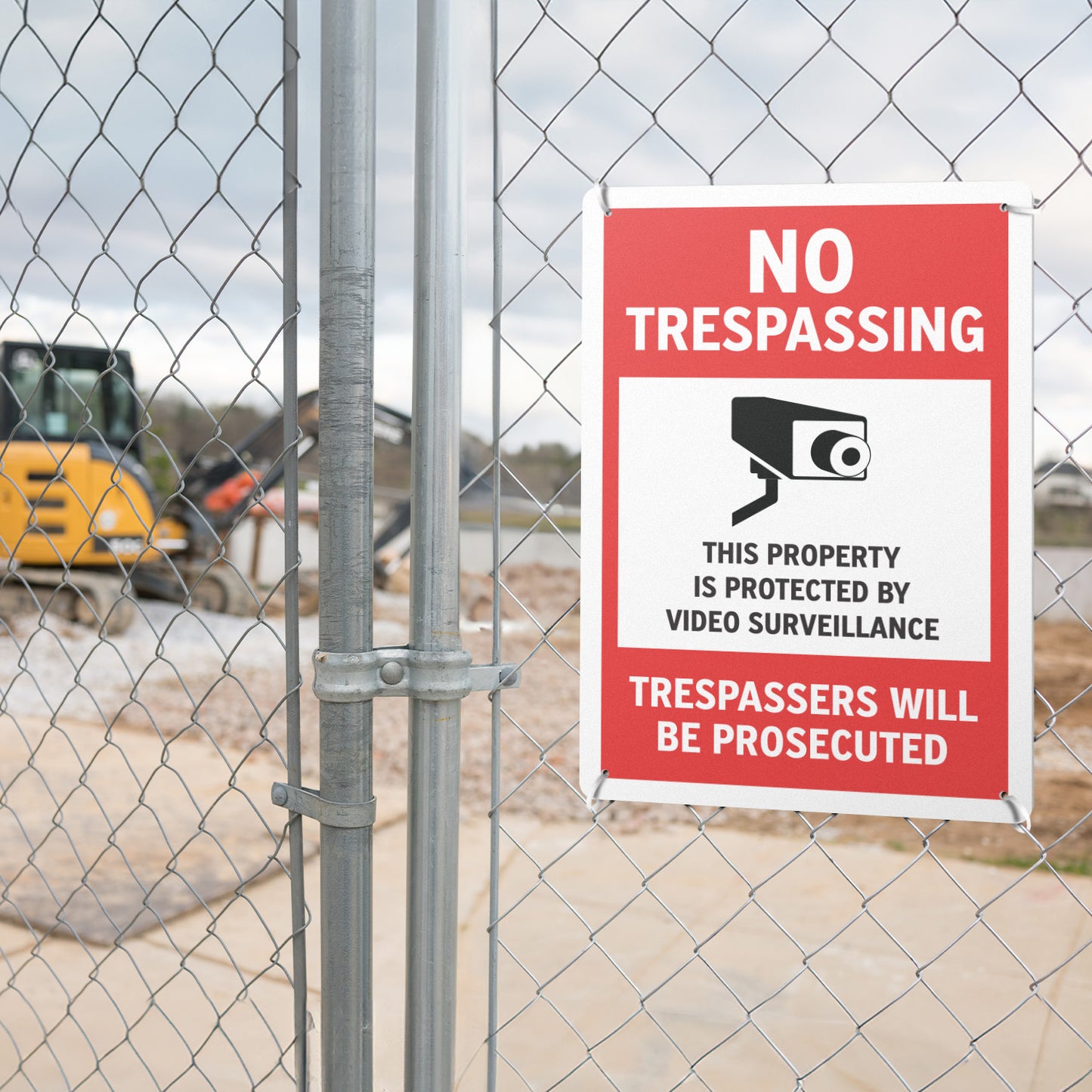 10 x 14in No Trespassing Sign: Video Surveillance Warning