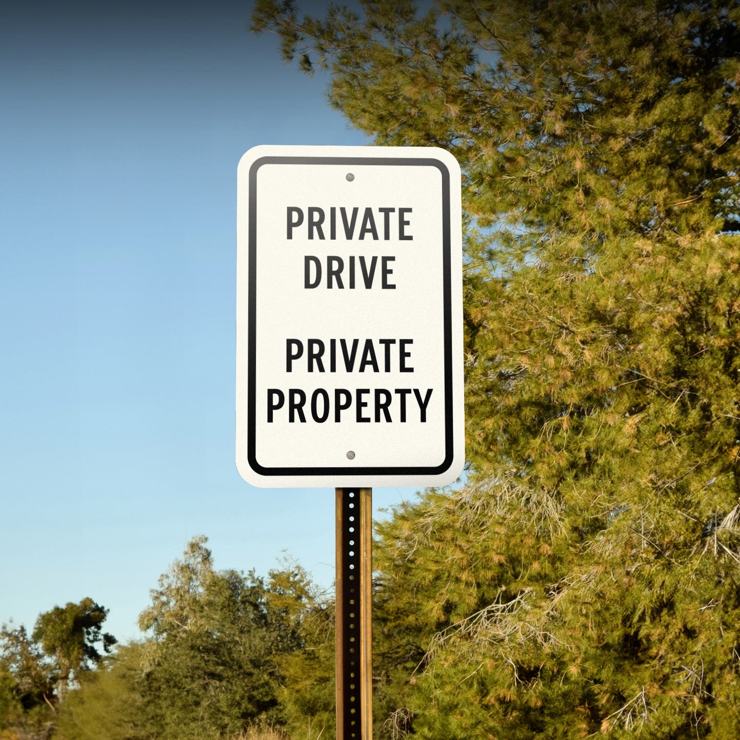 12 x 18in Safety Sign: Private Drive Private Property