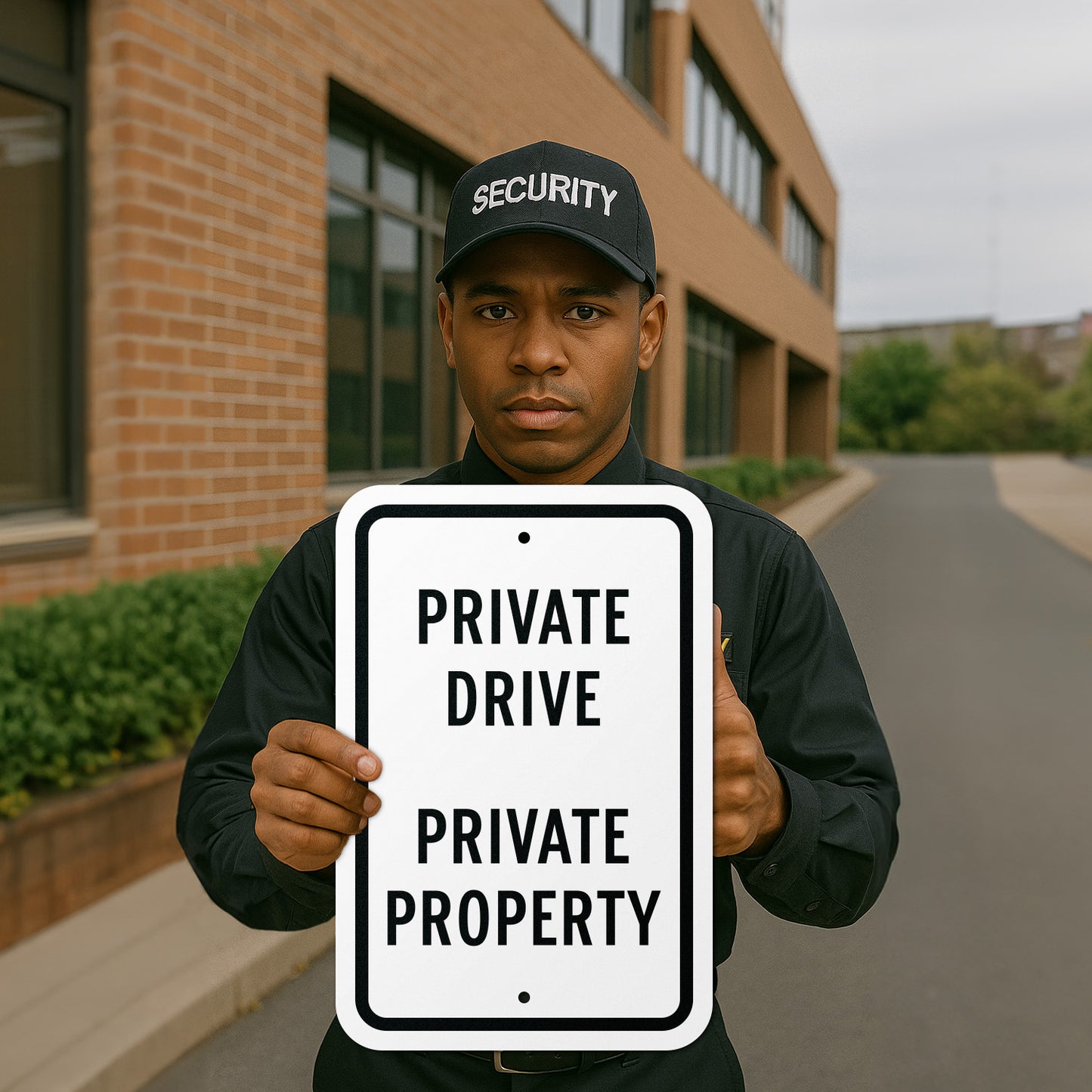 12 x 18in Safety Sign: Private Drive Private Property
